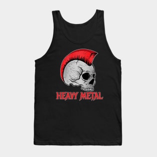 Punker Skull Design Tank Top